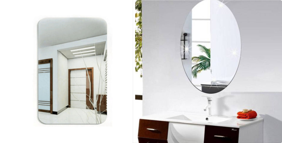 Mirror Wall Self-adhesive Oval Acrylic Self-adhesive Mirror