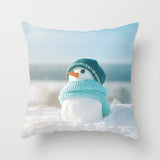 Snowman Christmas Pillow Case