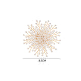 Elegant Graceful Luxury Pearl Brooch Women's Fashion All-match Snowflake Pin High-end Stylish Corsage Coat Accessories
