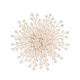 Elegant Graceful Luxury Pearl Brooch Women's Fashion All-match Snowflake Pin High-end Stylish Corsage Coat Accessories